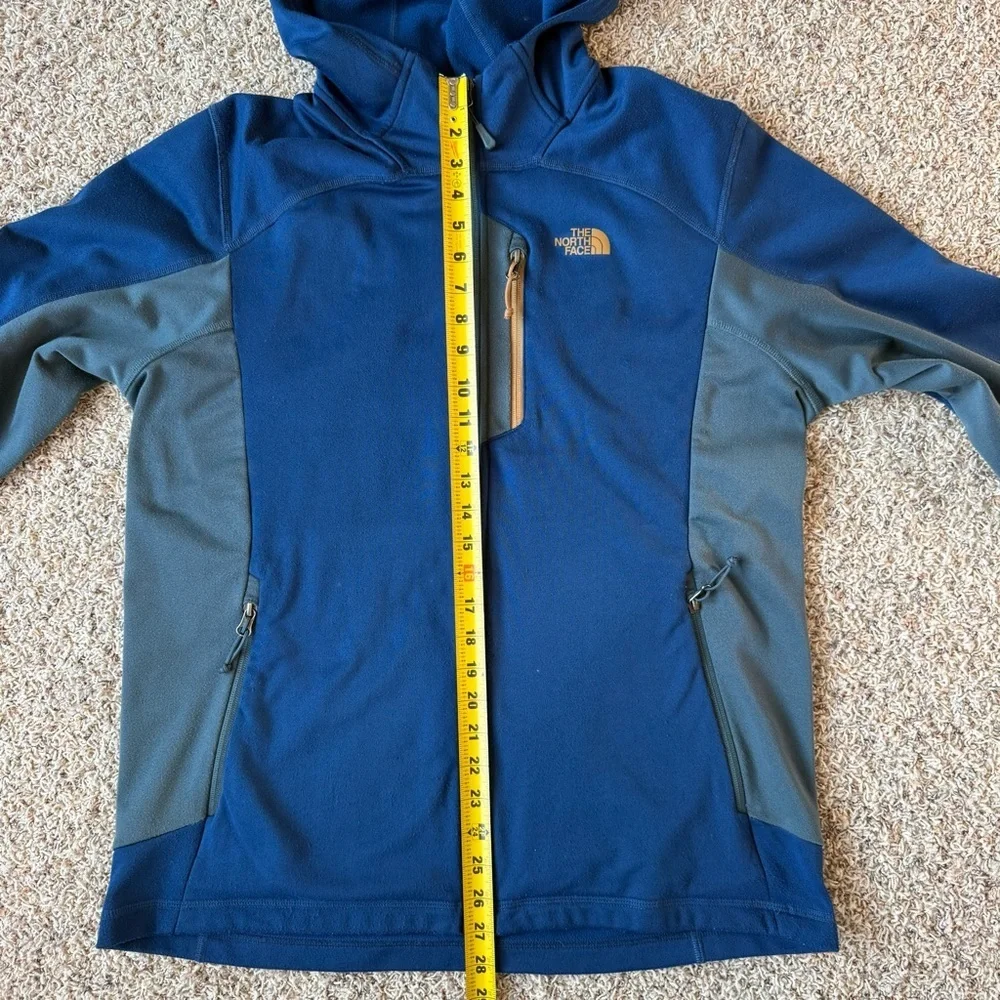 The North Face AO Softshell Hoodie Shady Blue Grey Mens Large Outdoor Hiking